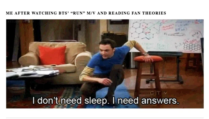 I Dont Need Sleep I Need Answers — Sheldon surrounded by notes and diagrams expressing the obsessive need for answers while consumed by fandom research.