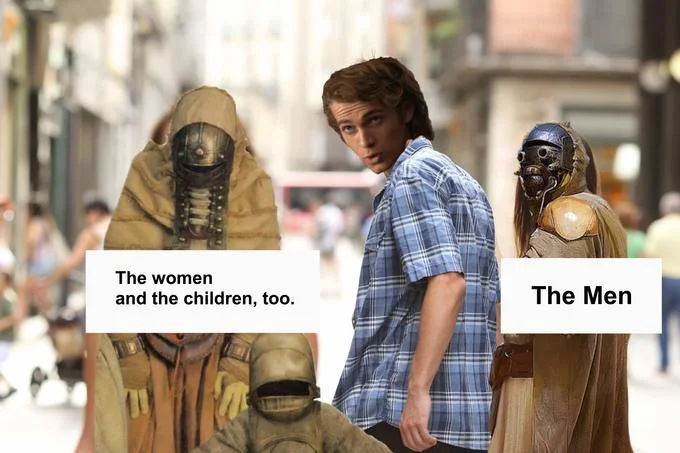 I Killed Them All — Vince McMahon escalating reaction meme with kill just the men, then women, then children too captions