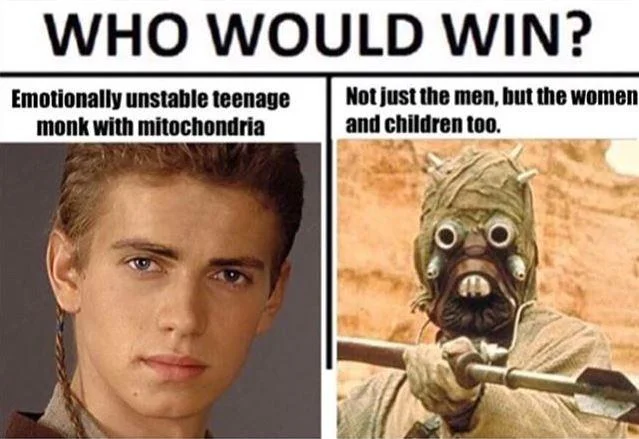I Killed Them All — Pokemon 'Who's That' meme with Diglett, Anakin, and Tusken massacre gravestone punchline