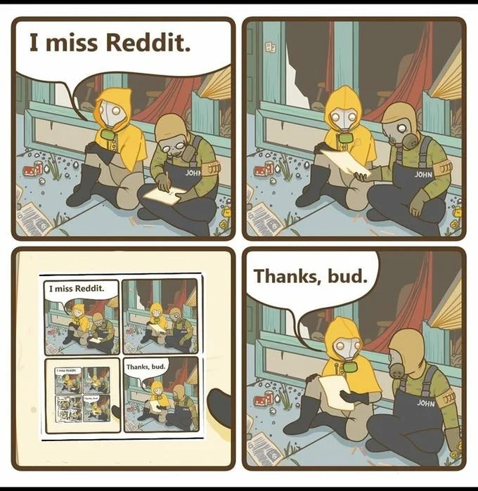 I Miss the Internet — Recursive 'I Miss Reddit' edit of the comic where the drawing depicts the comic itself in a loop.