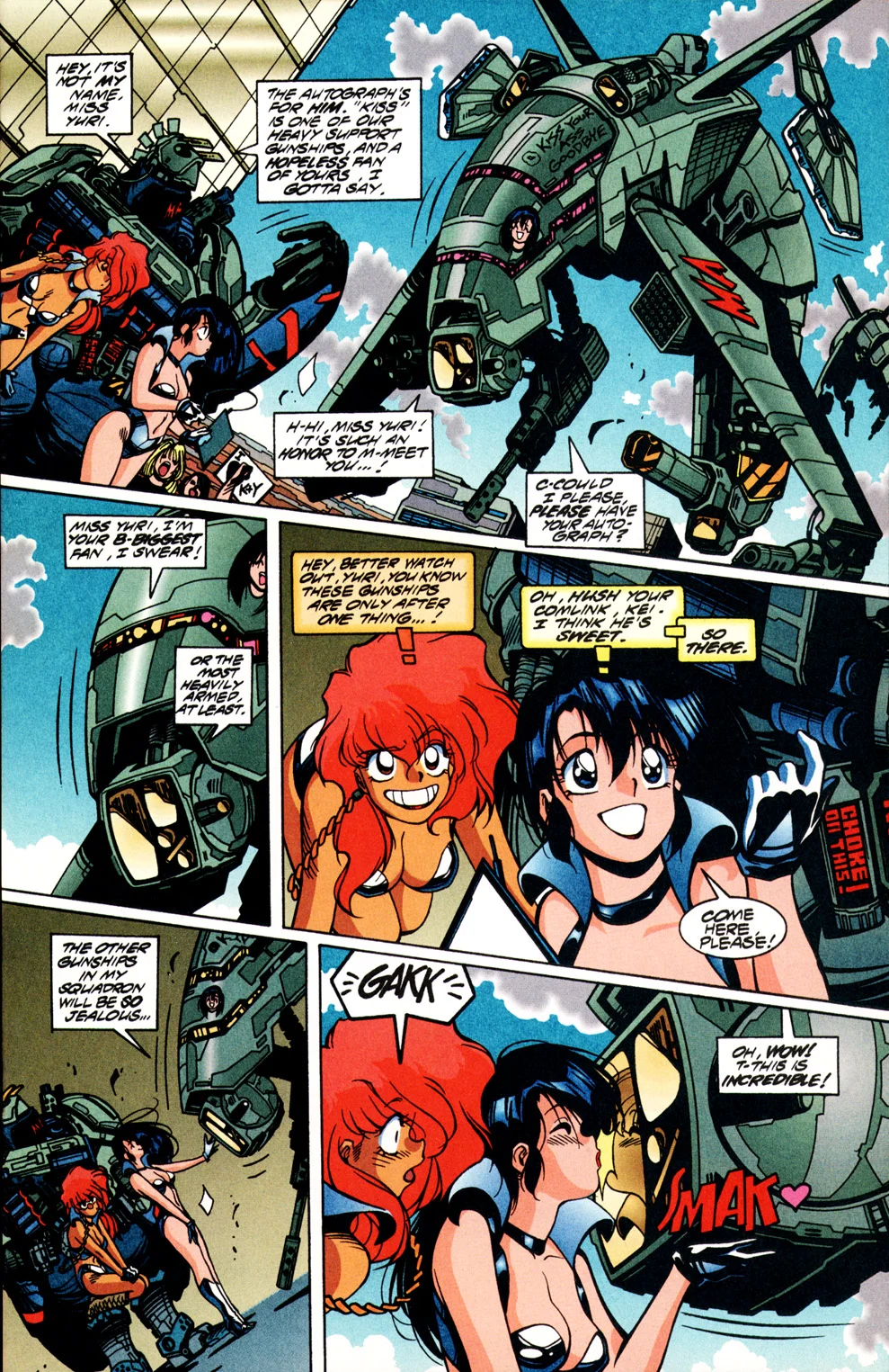 I Sexually Identify as an Attack Helicopter — Comic page with anime women and a talking military gunship character