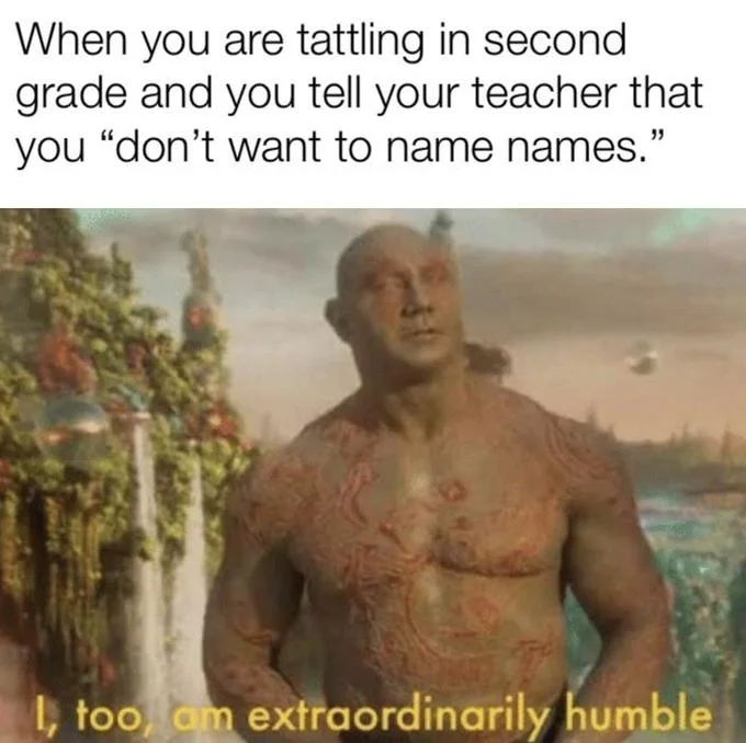 I, Too, Am Extraordinarily Humble — Drax meme about Redditors not exploiting cake day for karma
