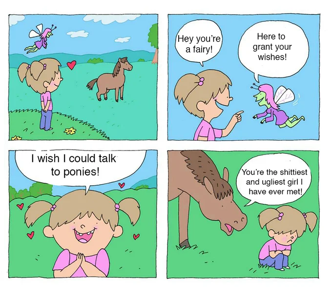 I Wish I Could Talk to Ponies — Pony comic remix with an offensive Hitler-related punchline
