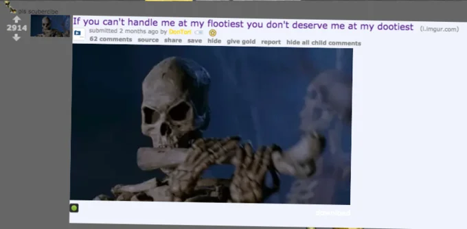 If You Cant Handle Me At My Worst — Reddit screenshot showing Imgur post captioned 'If you can't handle me at my flootiest you don't deserve me at my dootiest'