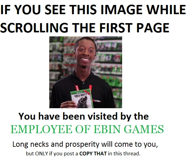 If You See This Image While Scrolling — EB Games 'Ebin Games' employee variant of the visited-by meme