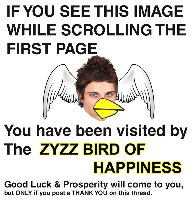 If You See This Image While Scrolling — Zyzz Bird of Happiness chain meme in a more compact square layout