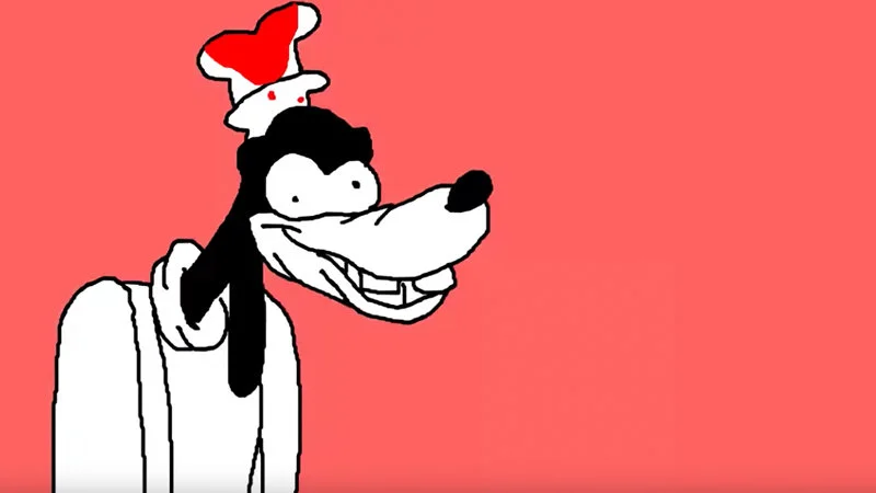 Ill Fuckin Do It Again — Definitive template version featuring crude animated Goofy on distinctive red background with iconic catchphrase.