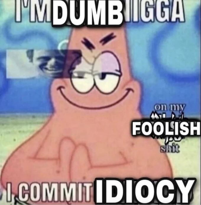 I'm Evil Nigga. I Commit Nefarious Acts My Nigga — Dark distorted horror face with the 'I'm evil, I commit nefarious acts' caption overlay