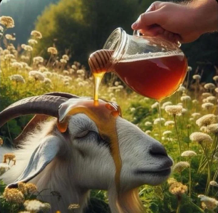 I'm Pouring Honey on You GOAT — Tweet captioned Chief Keef showing AI goat drenched in honey