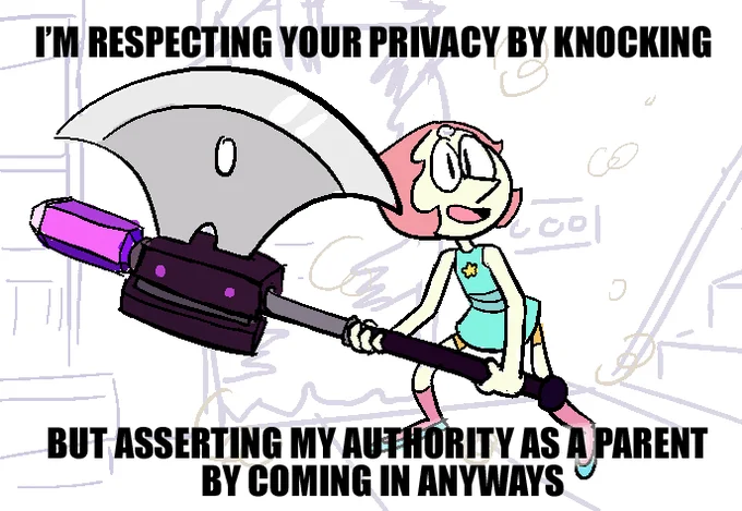 I'm Respecting Your Privacy By Knocking But Asserting My Authority As Your Paren... — Tweet from Deceased Roaches captioned about asking an artist for requests