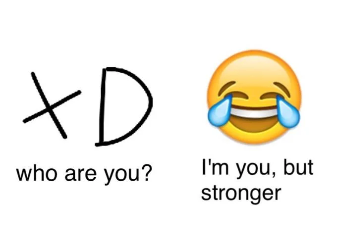 Caillou next to Saitama from One-Punch Man with captions 'who are you?' and 'I'm you, but stronger'
