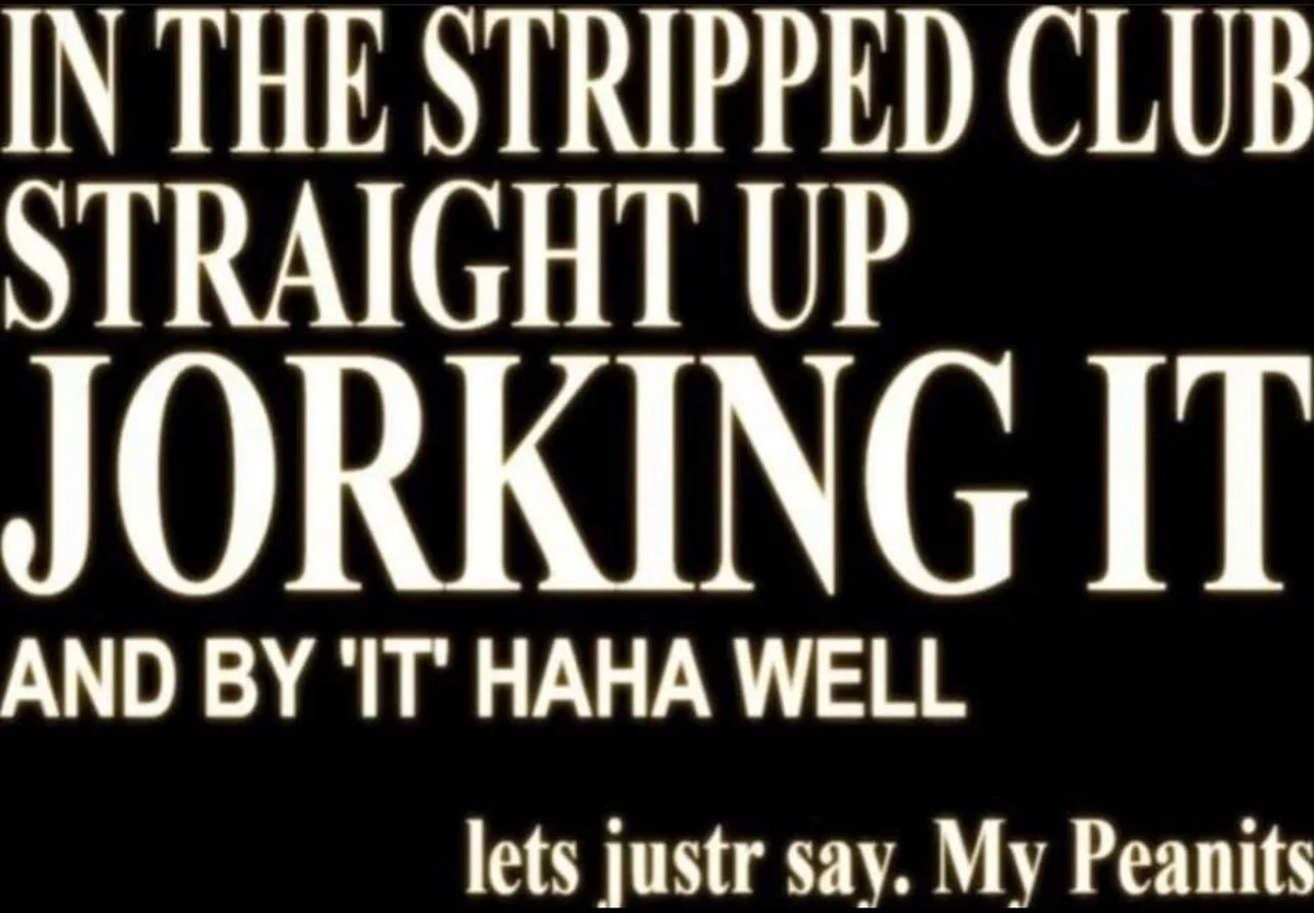 In The Stripped Club. Straight Up "Jorking It"