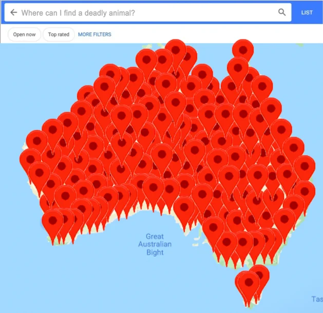 [Intensifies] — Google Maps of USA covered in red pins for 'where can i buy a gun' search
