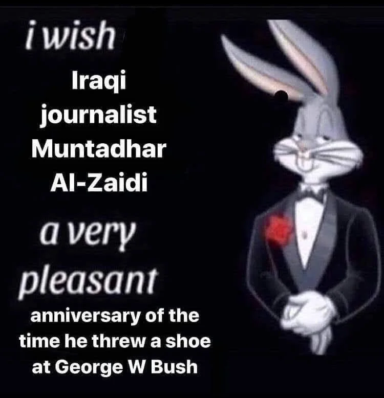 Iraqi Shoe Toss — Animated GIF of Bush and al-Maliki at the Baghdad podium press conference