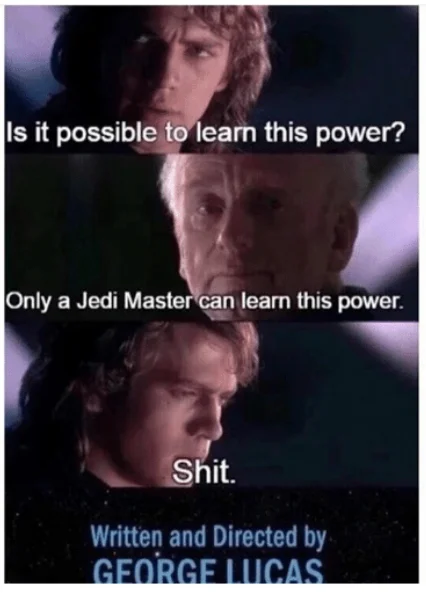 Is It Possible to Learn This Power? — No standing urination sign paired with Anakin 'learn this power' meme