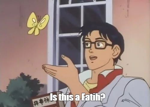 Anime Butterfly Is This — Clean meme variant where the character asks 'Is this a Faun?' when pointing at a butterfly, demonstrating the format's flexibility