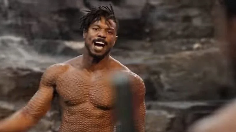 Is This Your King — Killmonger in signature shirtless battle stance with intense expression and aggressive hand gesture.
