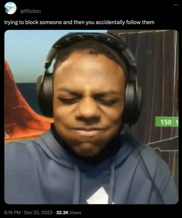 Ishowspeed Smiling Trying Not To Laugh — Tweet screenshot showing IShowSpeed scrunching his face trying not to laugh, with a caption about accidentally