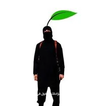 Isis Crappy Collage Grand Prix — Crappy collage with militant figure having crudely added green leaf sprouting from head.