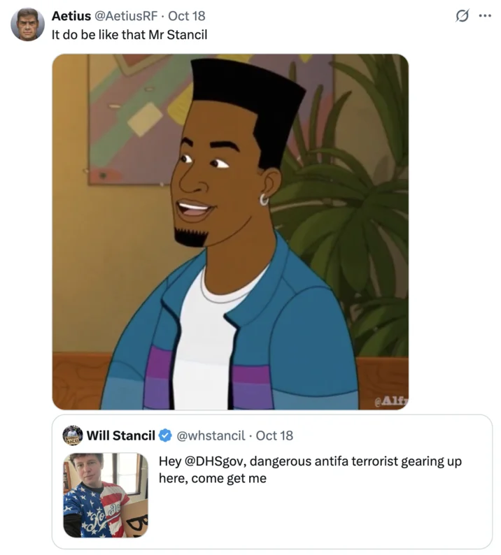 It Do Be Like That Mr Stancil — Twitter screenshot of the Mr. Stancil meme being used as a reply to Will Stancil's tweet