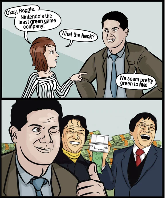 IT PRINTS MONEY!!! — Comic parody with Reggie Fils-Aimé, Miyamoto and Iwata using Nintendo DS to print money