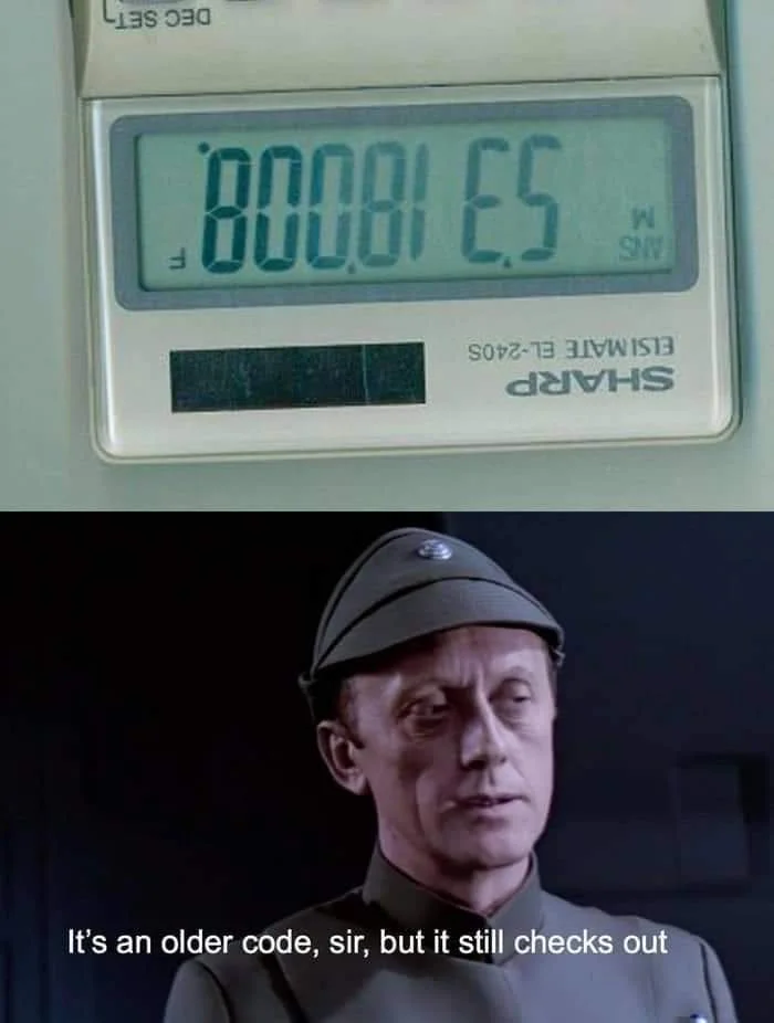 It's an Older Meme, But It Checks Out — Stacked LEGO Death Star and Alderaan joke ending with 'It's an older meme, sir, but it checks out'
