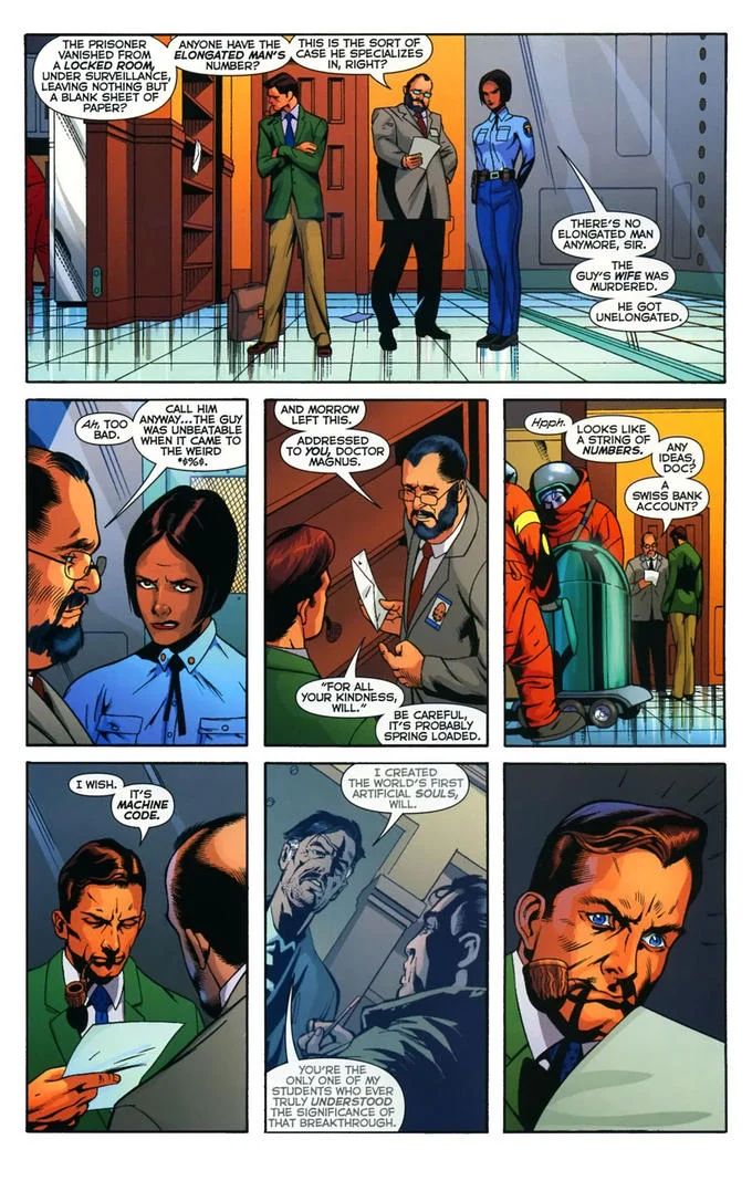 Full Planetary comic page featuring the original It's Machine Code panel in context