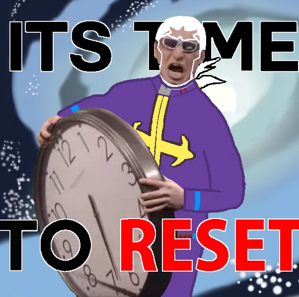 It's Time to Stop — Diavolo from JoJo drawn over Filthy Frank holding a clock, captioned 'ITS TIME TO SKIP'.