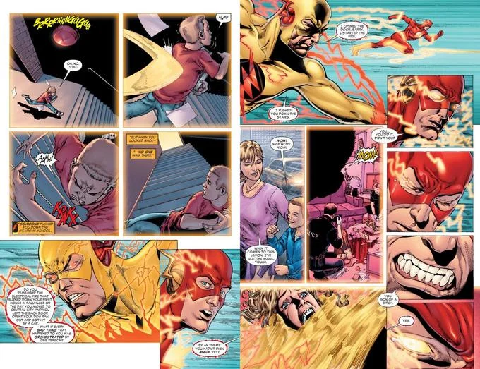 It Was Me, Barry! — Comic book panels of Reverse-Flash confessing crimes to the Flash.