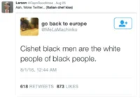 Italian Chef Kiss — Twitter screenshot showing political commentary retweet chain with unclear meme connection.