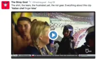Italian Chef Kiss — Twitter screenshot about sporting event clip with 'Italian chef finger kiss' praise in text.