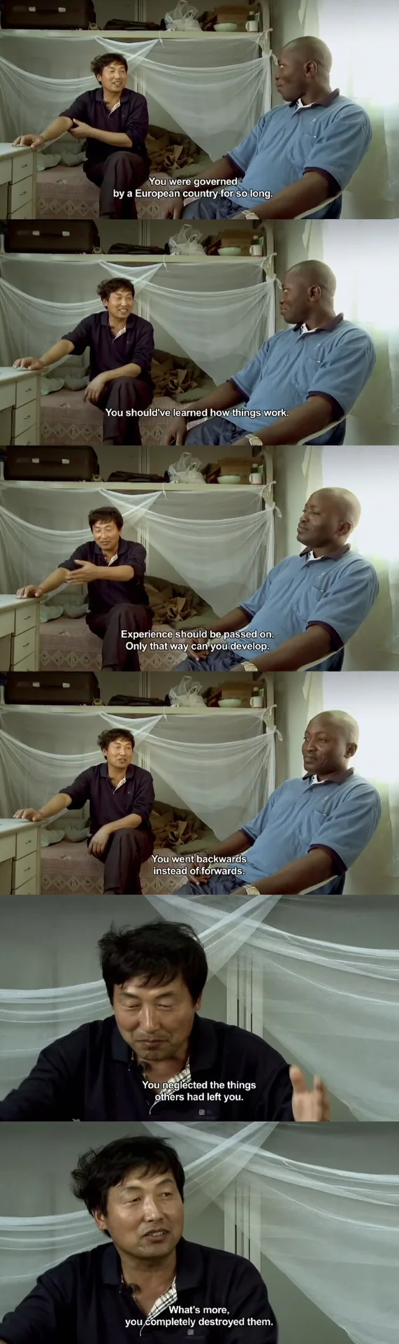 It's All So Tiresome — Chinese man in vehicle with subtitle 'You know nothing about your country.'
