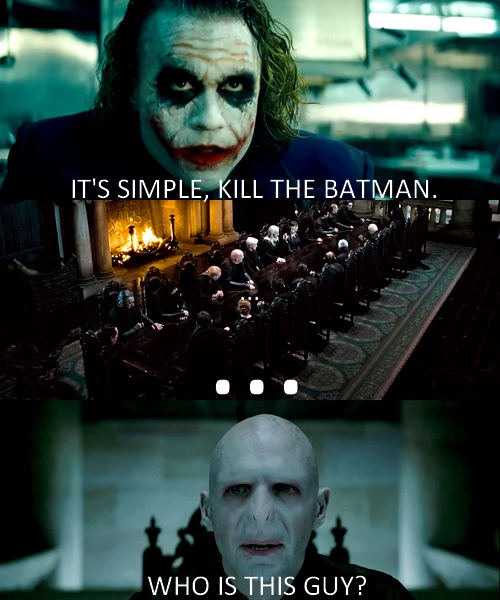 It's Simple, We Kill The Batman — Pac-Man ghosts with Joker face and caption 'It's simple we kill the Pac-Man'