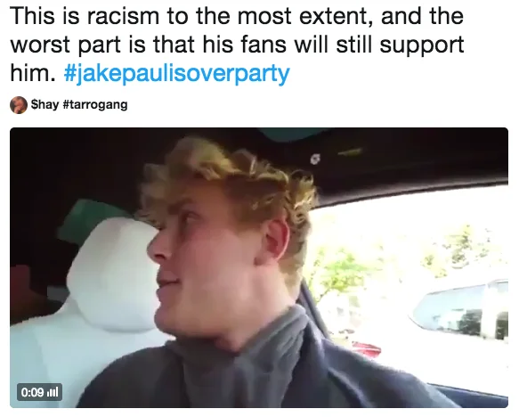 Tweet by Jake Paul with a KTLA news screenshot about his West Hollywood neighborhood dispute