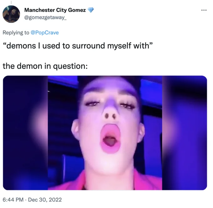 Jeffree Star Vs The Illuminati — Tweet joking about James Charles being one of Jeffree Star's demons