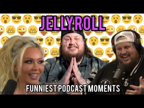 Jelly Roll Memes — Podcast episode screenshot with 'Jelly Roll' title text and three people in frame