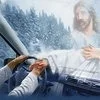 Jesus Take the Wheel — An image of a Jesus figure positioned in a vehicle interior serving as the visual foundation for the meme.