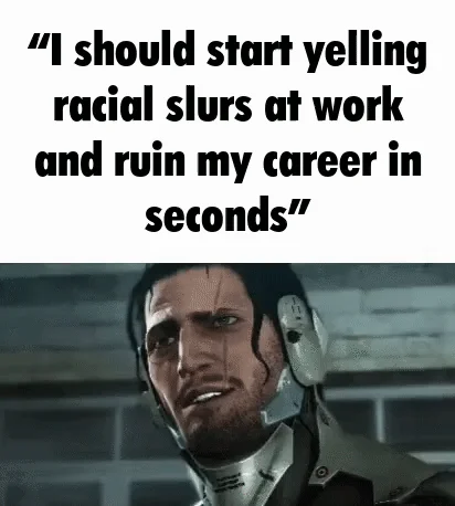 Jetstream Sam meme about ruining his career by yelling slurs