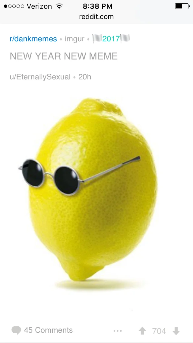 Reddit r/dankmemes screenshot titled New Year New Meme featuring John Lemon