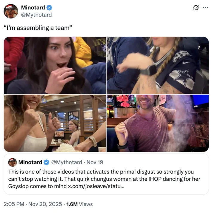 Just Josie Trust Me Im A Good Time At Sports Games Dallas Cowboys Video — A "quote-tweet":https://knowyourmeme.com/memes/quote-retweets-qrts making fun of the