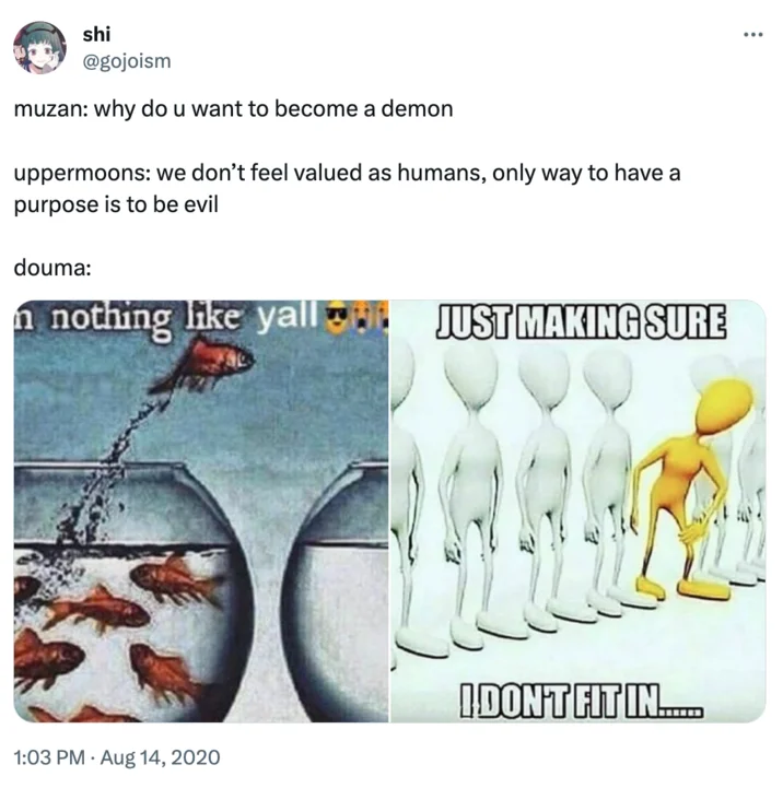 Just Making Sure I Dont Fit In — Just Making Sure I Don't Fit In meme example