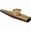 Kazoo Instrumental Covers — A wooden kazoo with brass ridges photographed against a plain white background.