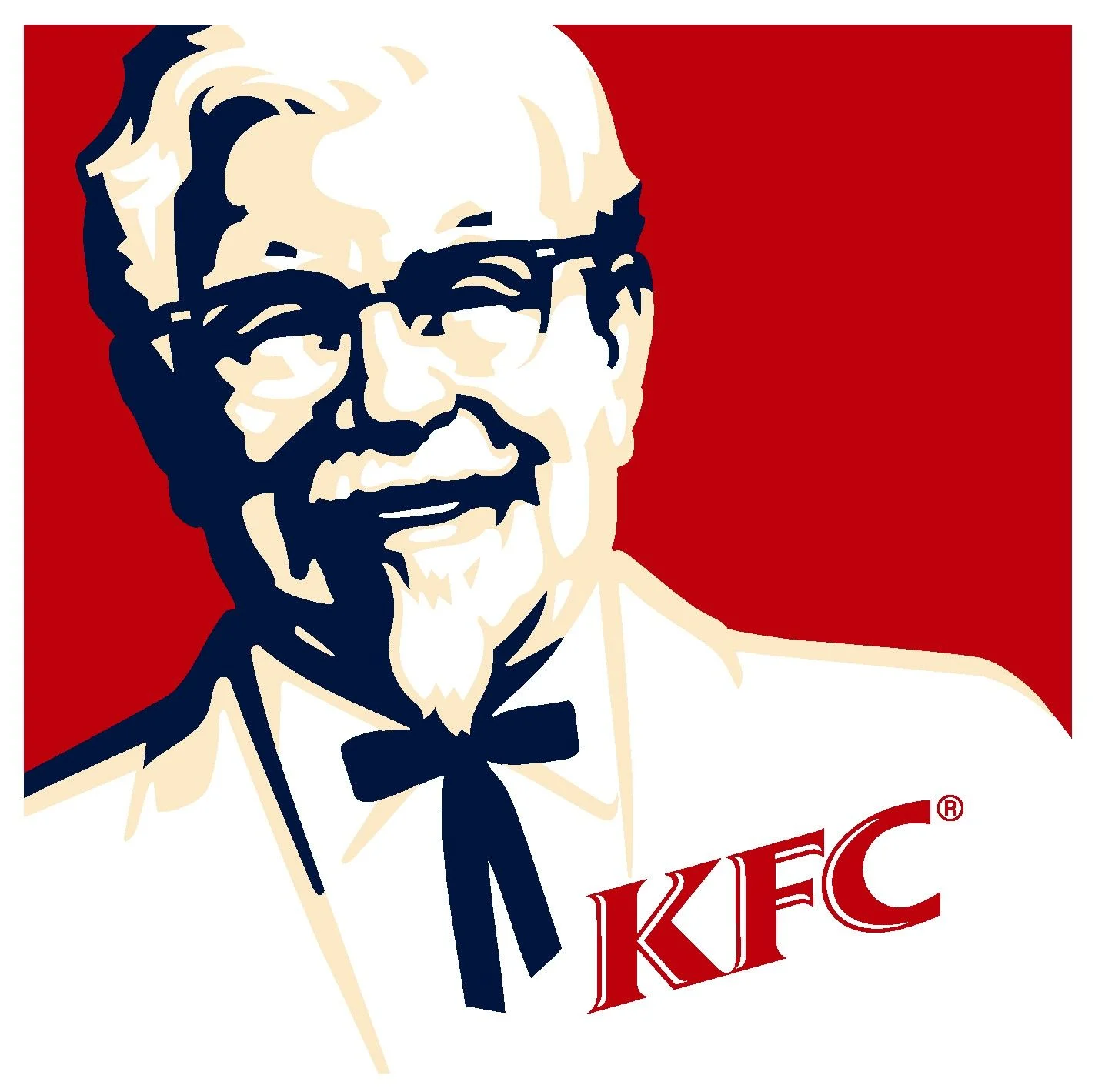 Kentucky Fried Chicken (KFC) — KFC logo with Colonel Sanders portrait in red, white, and navy blue