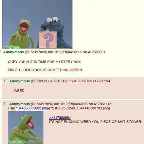 Kermit the Frog — Baby Kermit holding shovel with lolcat-style caption