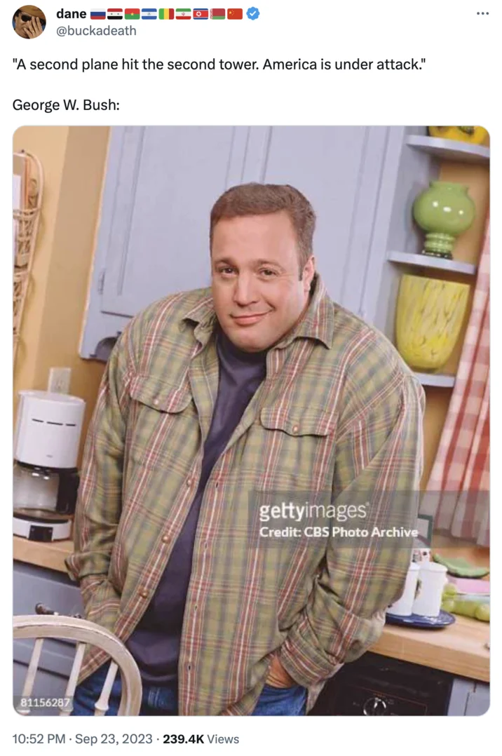 Kevin James Smirking — Meme mashup combining Spider-Man footage with Kevin James smirk in 'Everywhere I go, I see his face' format.