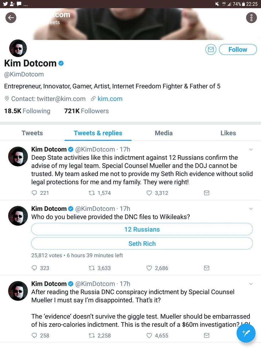 Tweet by Kim Dotcom taunting the RIAA and promoting Baboom.com
