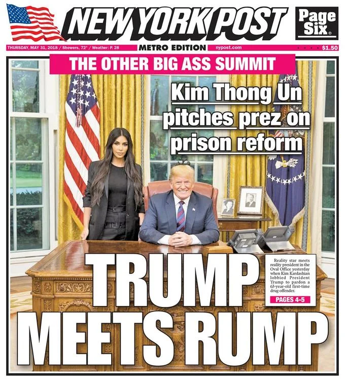 Meme captioned 'You are Melania now' over Kim Kardashian and Trump in the Oval Office