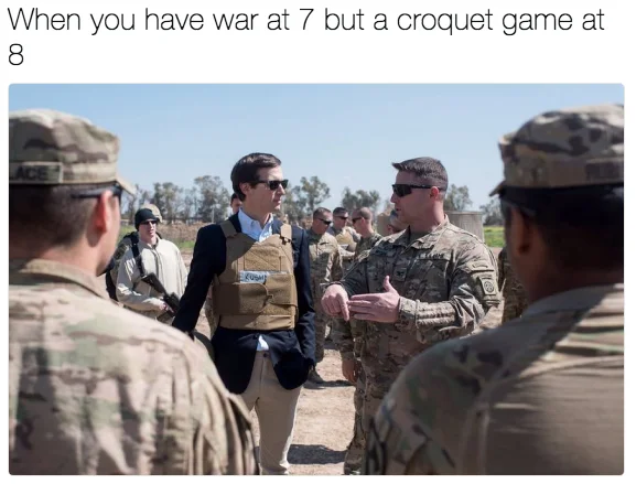Kushneratwar — When you have war at 7 but a croquet game at 8