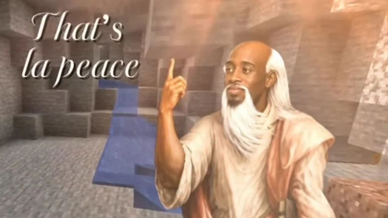 La Peace meme artwork showing Kai Cenat as a wise sage
