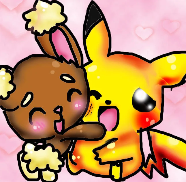 LagomorphShipping — Buneary daydreaming about Pikachu with chocolate and flowers